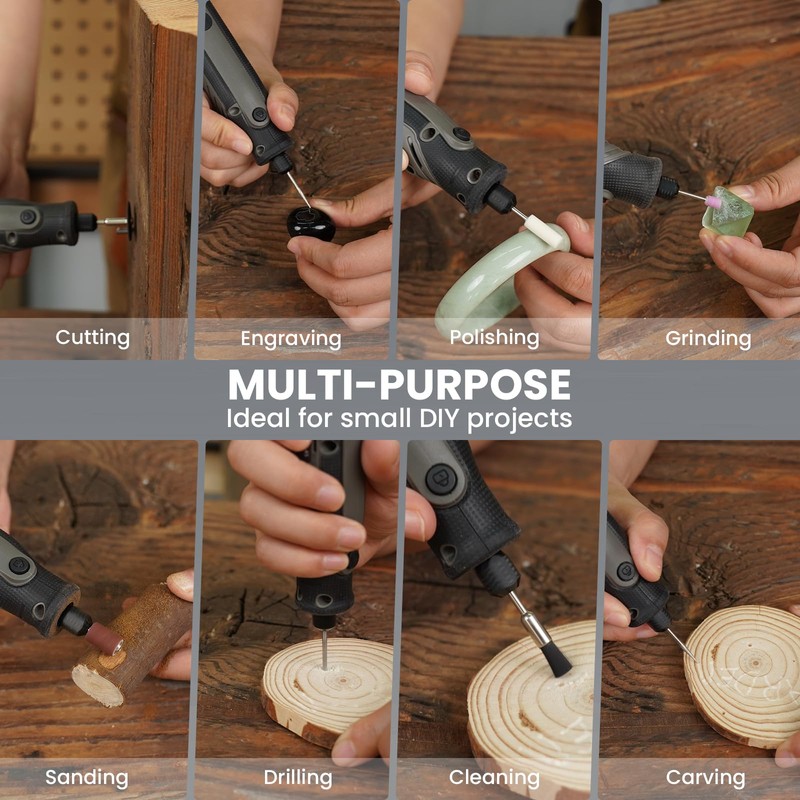 HARDELL 4V Mini Cordless Rotary Tool, 5-Speed Rotary Tool Kit
