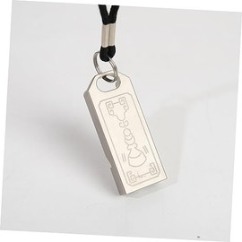 Happyyami Survival Supplies - Silbato de titanio para supervivencia de emergencia, silbato de doble tubo, silbato de campo fuerte, silbato de metal, silbato de seguridad, silbato de entrenamiento para