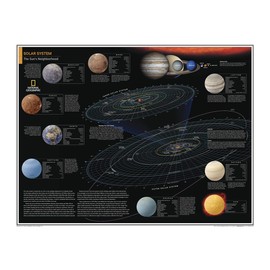 National Geographic: Solar System: The Sun's Neighborhood - Poster - 28 x 22 inches - Laminated