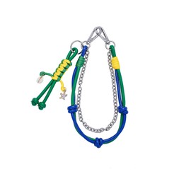 HeriNova 3-Piece Rope Bag Charm Set,Woven Rope Keychain for Handbags, Detachable Robot Keychain, Cool Y2K Knot Rope Designer Purse Charms Chains