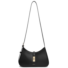 Keyli Shoulder Bag for Women, Purses for Women，Fashion Waterproof Vegan Leather CrossBody Bags Small Cute Handbags Hobo Bags Satchels Purse Tote Bag with Adjustable Strap Black