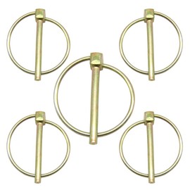 CEEYSEE 5Pcs 5mm Lynch Pin Set,Pin Length 40mm Zinc Plated Carbon Steel Fasteners Safety Pins Lock for Trailers, Tractors，Trolley，Mowers (O.M5X45mm)