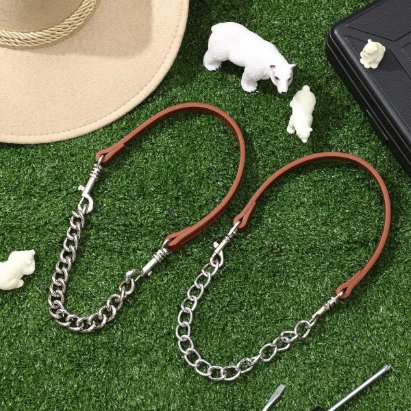 Does not apply 2 Pcs Goat Show Collar Adjustable Iron