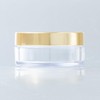 Natural Cosmetics Laboratory Powder Container, Gold Cap, Inner Plug, Powder