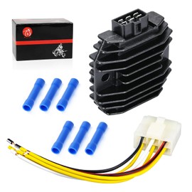 6 Pin Regulator Rectifier & Plug for Kawasaki Lakota 300 Bayou 300 Vulcan 750 88 1500 Ninja ZX-6R 600R ZX-6 ZZR600 KLR650 ZR-7/S ZL600 KLX250 EX250 21066-1089 21066-0027