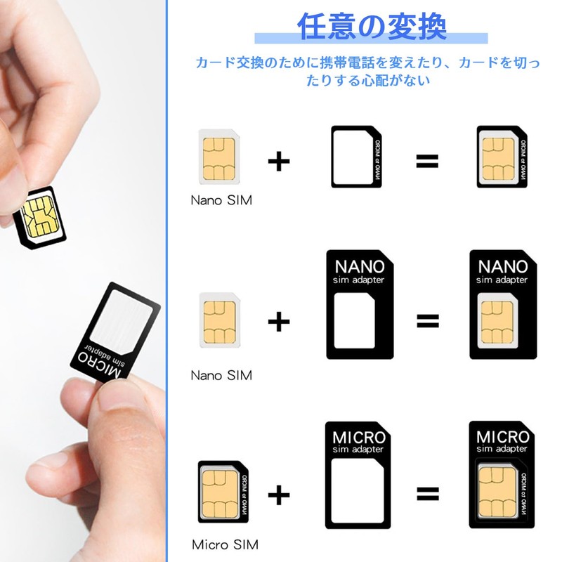 SIM Card Case, SIM Adapter, SIM Cutter, SIM Adapter, Easy