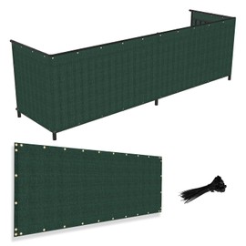 3' x 50' Balcony Privacy Screen Fence Cover UV Blockage Windscreen Fencing Weather-Resistant Shield Breathable Fabric for Decks, Patios, Backyards, Outdoor Pools, Porches, Railings, Green