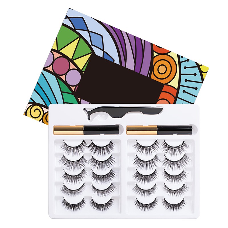 10 Pairs Magnetic Lashes Set Durable Reusable Chemical Fiber Attractive
