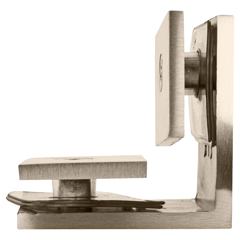 C.R. LAURENCE SGC90BN CRL Brushed Nickel Square 90 Degree Glass-to-Glass