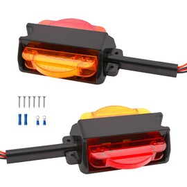 UOIENRT LED Trailer Fender Lights Amber Front Red Rear Trailer Clearance Marker Lights for Car Tail Lights, Warning Lights, Turn Signal Lights