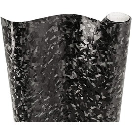 VViViD+ Forged Composite Carbon Patternless Car Vinyl Wrap Roll (6ft x 5ft, Black)