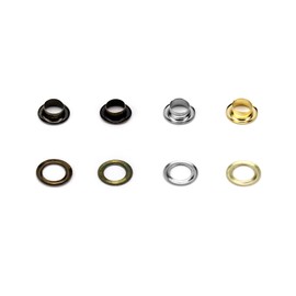 QWORK® 400 Sets 1/4" Fabric Grommet Kit, Grommet Eyelet Kit 6mm, Metal Eyelets with 3 Grommets Setting for Fabric Leather Espadrilles DIY, 4 Colors