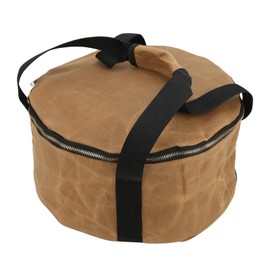 Camping Pot Storage Bag Travel Portable Dustproof Cast Iron Pan Stoves Carry Bag for PicnicTan