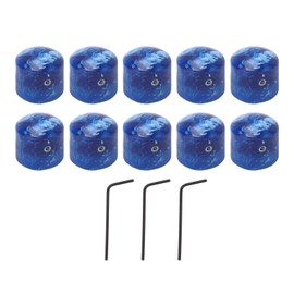 Volume Tone Dome Knobs Plastic Control Electric Guitar Bass Parts Accessories with Hex Wrench GD84 Blue