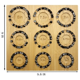 Petoysoso Bead Boards for Jewelry Making, Bamboo Beading Board for Jewelry Bracelet Making, Bracelet Bead Board, Bracelet Bead Board for Bracelet, Jewelry Making Supplies,Bracelet Sizes 5" to 8"