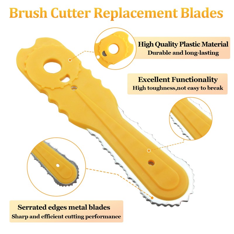 Aillsa Brush Cutter Blades Set (6 pcs) Compatible with Weed