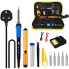 Emwel Soldering Iron Kit,Adjustable Temperature Welding Tools, Solder Wire, Soldering