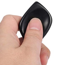 mookaitedecor mookaitedecor Pack of 2 Natural Black Obsidian Crystal Thumb Worry Stones for Anxiety Stress Relief, Polished Rhombus Pocket Stones Palm Quartz Healing Crystal Gifts for Reiki Chakra Balancing