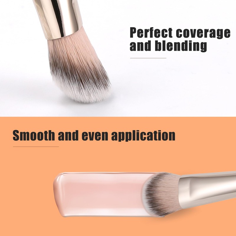 TEOYALL TEOYALL Flat Angled Brushes, Flawless Foundation Brush Under Eye