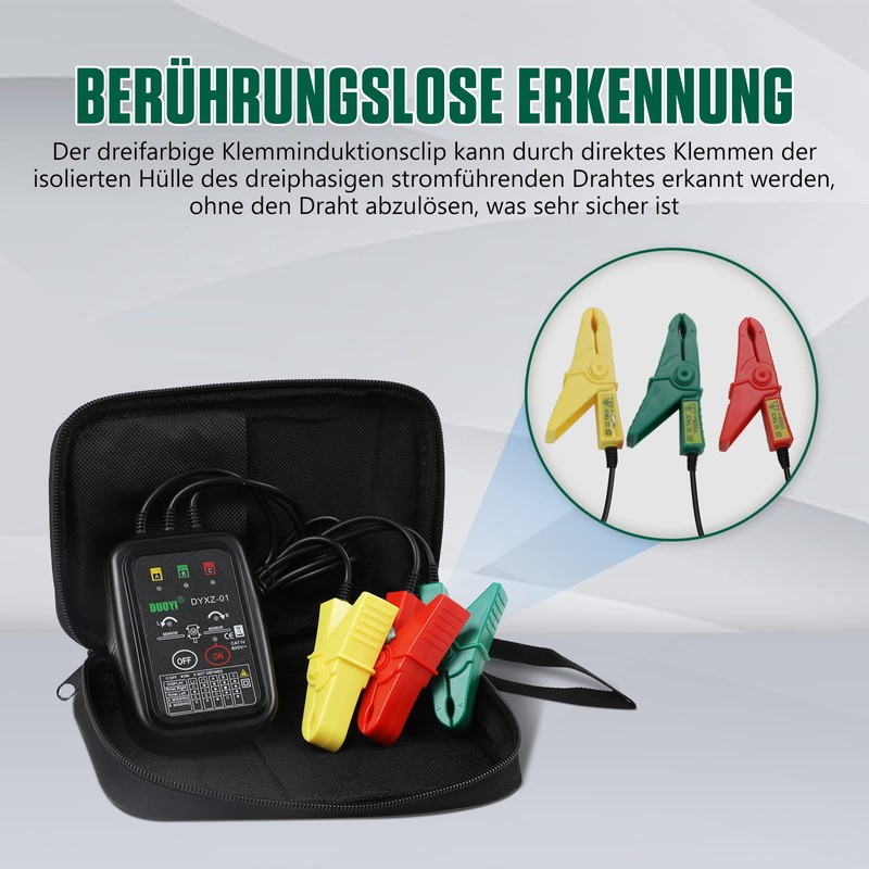 KAISAL Contactless Phase Tester Rotary Field Meter CAT III AC