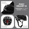 PUKY Helmet M Black | Ideal for Head Circumference 54-58