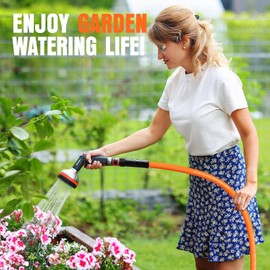 Garden Hose 75 ft x 5/8", NON-EXPANDING Flexible Water Hose, Kink Resistant Lightweight Hybrid Hose, Leakproof Yard Hose with Male to Female Fittings