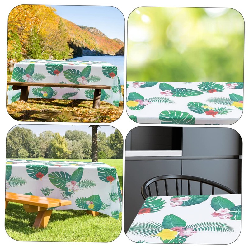 LABRIMP Elegant Tropical Palm Leaf Tablecloth Party Home Decor for