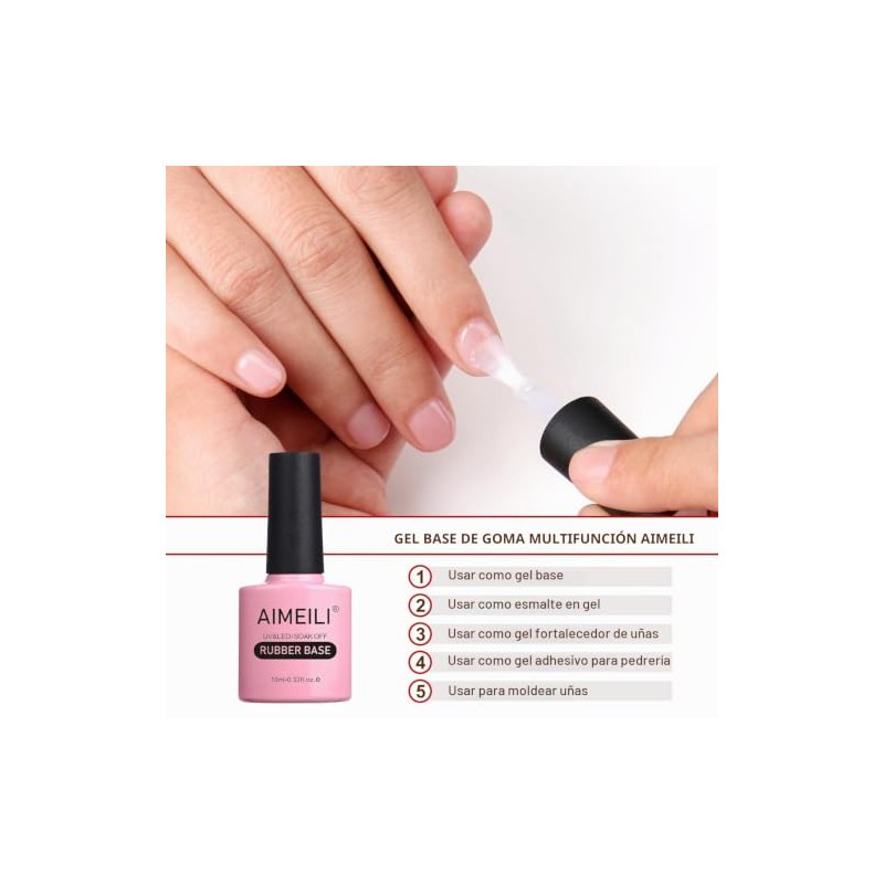 AIMEILI- Kit de esmalte de uñas en gel con base