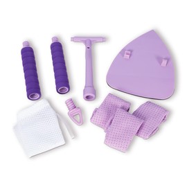 Invisible Glass 95165 Reach & Clean Home Glass Cleaning Tool with Extendable Handle, (3) Reusable Quick Change Microfiber Cloths, and Storage Bag, Streak-Free Window & Glass Cleaner Kit for Home & Car