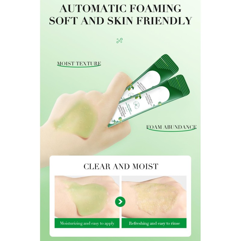 ERRECI Centella Asiatica Bubble Face Mask, Centella Asiatica & Hyaluronic