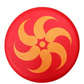 BangShou Throwing Disc for Children, Soft Flying Disc, Thickened with Cartoon Pattern for Children Sports (Red Flame)