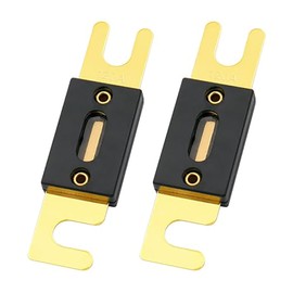 Baomain 2-Pack 120A ANL Fuse Bulk Value Pack with Gold-Plated Terminals for Car Audio, Amplifier, Truck, Boat, RV - 12V/24V Circuit Protection