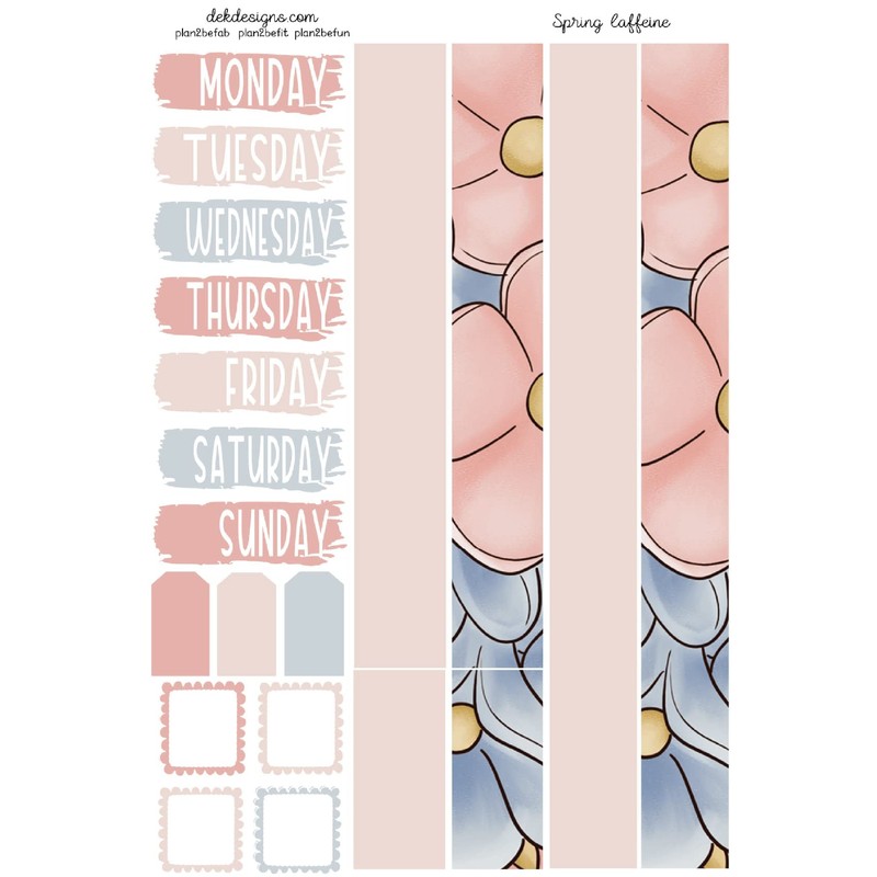 Life Planner Sticker Kit, Blooming, over 150 stickers on premium