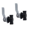 Moicstiy 2Pcs Thumb Operated Offset Cam Locks, Black Handle Non-Locking