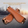 DEWIN Leather Bike Handle Grips, 1 Pair Retro Bicycle Grips