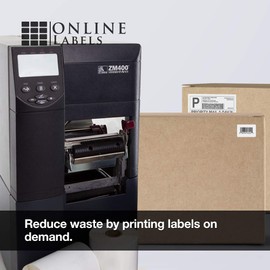 2 x 1 Labels for Thermal Transfer Printers - 1 Inch Core - Permanent Adhesive - Barcode, Inventory, Address Labels - 1,375 Labels, 1 Roll - Online Labels