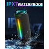 Bluetooth Speaker, Portable Wireless Speakers with 15 Modes RGB Lights,