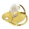 Stylish Gold Letter Infant Pacifier, Portable Silicone Alloy Pacifier with