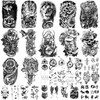 Yazhiji 36 Sheets Temporary Tattoos Stickers, 12 Sheets Fake Body