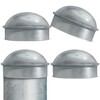 VIVIDA 4" Chain Link Post Caps, Galvanized Fence Post Caps,