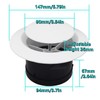 White Dryer Vent Cover, JSIXASO 4 Inch ABS Adjustable Air