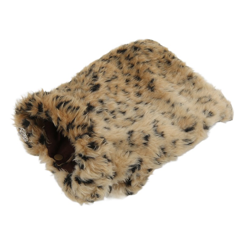 Pet Leopard Print Cloak Cute Retro Stylish Puppy Plush Jacket
