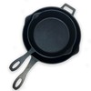 Bayou Classic 7451 10-in and 12-in Cast Iron Skillet Set