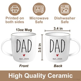 New Parents Mug Gift for Couples, New Mom Dad Mugs Est 2025, New Mom and Dad Mugs for Expecting First Time Gifts, Pregnancy Gift Est 2025, Mug Gifts Set for New Parents to Be Mother and Father-14