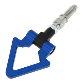 VekAuto Front/Rear Triangle Tow Hooks, Bumper Screw-on Tow Hook for European Car Folding Racing Trailer Hook Aluminum Alloy Iron Blue