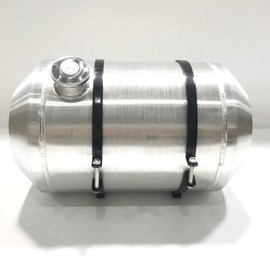 JSD 9.75 Gallons 12" x 20" Aluminum Spun Round Gas Tank Fuel Cell Tank End Fill 3/8" NPT Outlet-Off-road,go kart