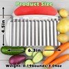 Suuker Large Crinkle Cutter for Veggies, French Fry Cutter,Potato Slicer,Potato