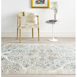 Persian Area Rugs - Distressed Area Rug Modern Carpet, 4620 Cream 2x3
