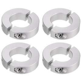 QUARKZMAN 4 Pieces Split Adjustment Rings 25 mm 45 mm AD 12 mm Wide Aluminium Alloy Depth Stop Rings Clamp for Plugs Position Holder Gears Machine Aid Industrial Anodizing