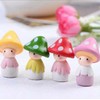 Set of 4 Miniature Mushroom Dolls Terranium Gardening Moss Doll
